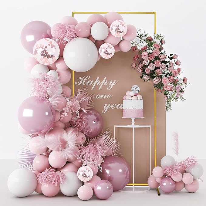 Metal Wedding Arch Backdrop Stand 6.6x3.3 FT Gold Square Balloon Arch Frame - Image 4