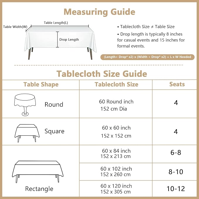 MYSKY HOME Table Cloth 60x60 in Rectangle Table, Heavy Duty Cotton Tassel Linen - Image 7