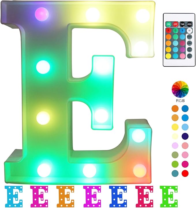 Pooqla Colorful LED Marquee Letter Lights by Pooqla