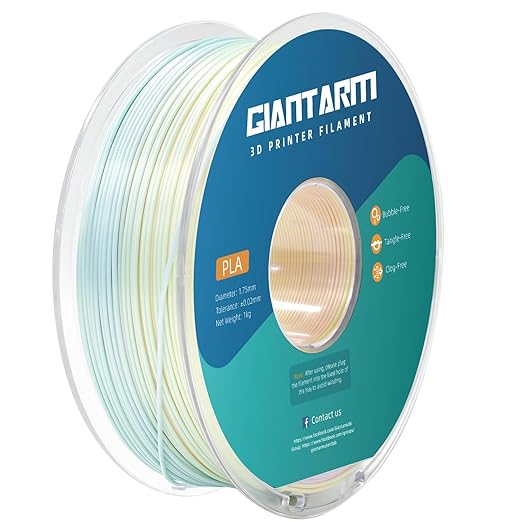 GIANTARM 3D Printer Filament Silk PLA, 1.75mm Gradient Rainbow PLA Color - Image 7
