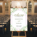 Editable Greenery Wedding Welcome Sign Template, Printable White Floral Sign by Unknown
