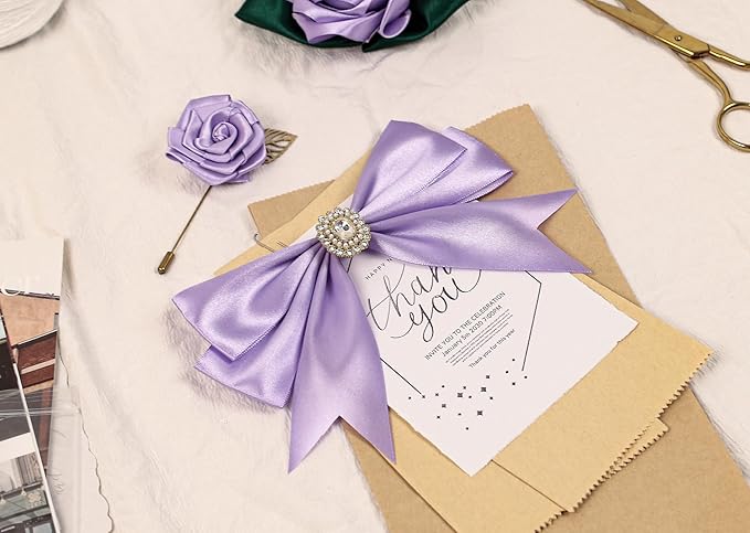 Lavender Satin Ribbon 1-1/2 inch X Continuous 25 Yards, Single Face Polyester - Image 5
