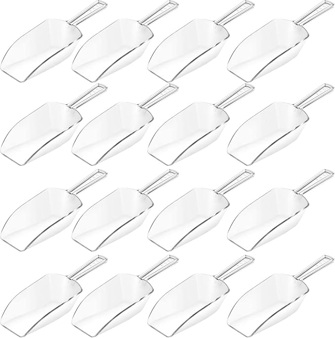 Hestya 16 Pcs Christmas Multi Purpose Clear Plastic Scoops by Hestya