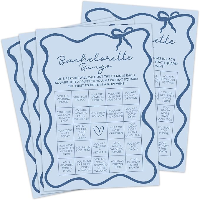 DEEKA 30 PCS Bridal Shower Games Card by DEEKA