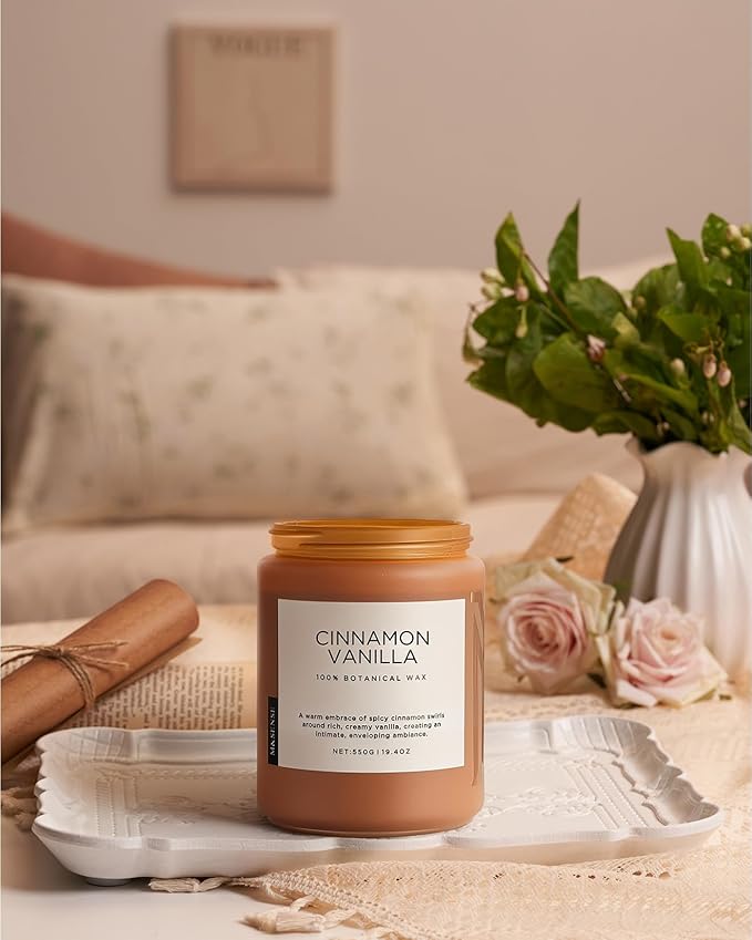 M&SENSE Cinnamon Vanilla Fall Scented Candles - Image 6