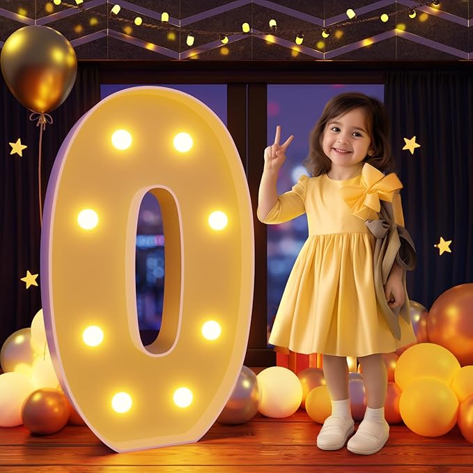 Marquee Letters 3 Feet Tall Large Light Up Letters O Happy Birthday Decorations by Letsmakeitimpressive