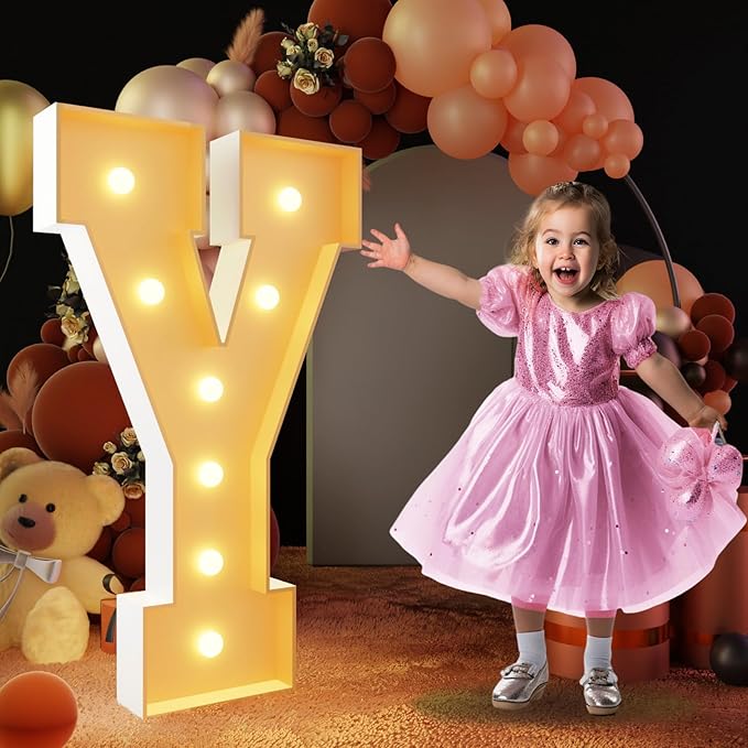 imprsv 3FT Block Marquee Letters, Light Up Letters by Letsmakeitimpressive