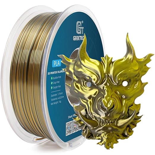 Geeetech Silk PLA Filament 1.75mm Silk Dual Color Filament, Coextrusion by GEEETECH