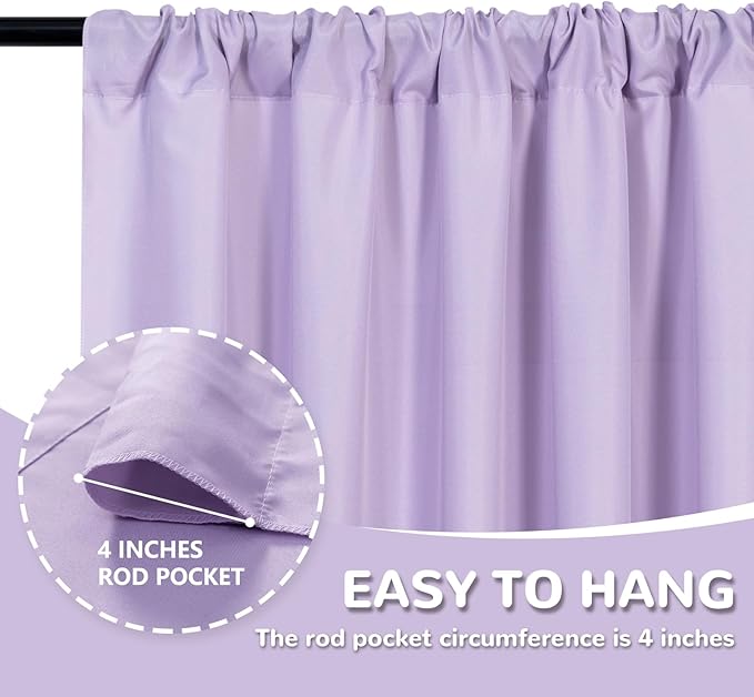 MEETSKY Lavender Backdrop Curtain - Image 5