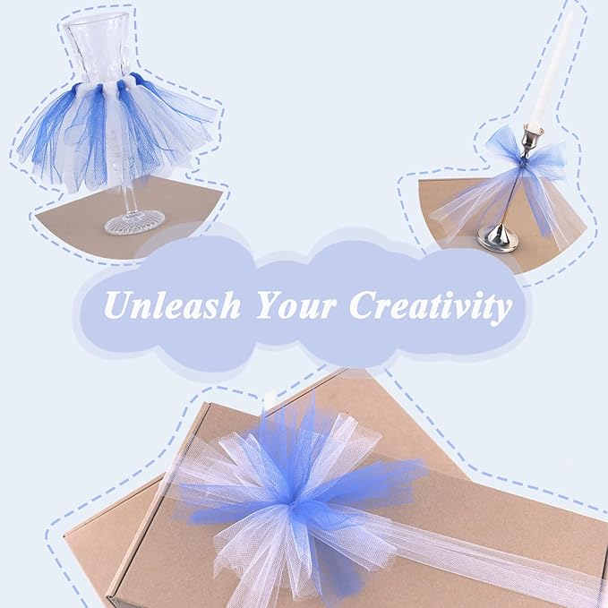 Royal Blue Tulle Fabric Roll 6" by 100 Yards Soft Tulle Spool - Image 3