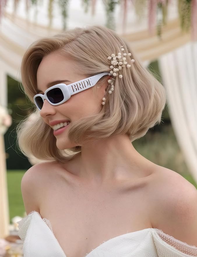 Marble Bride Sunglasses, Bride to be Decorations Glasses, Bachelorette Bach - Image 7