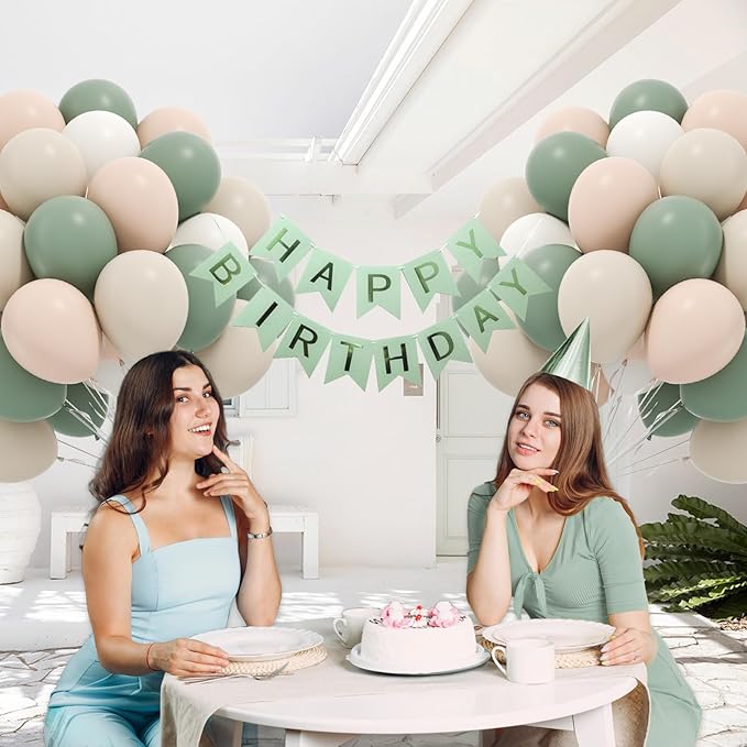 60pcs Sage Green Balloons 12inch - Image 5