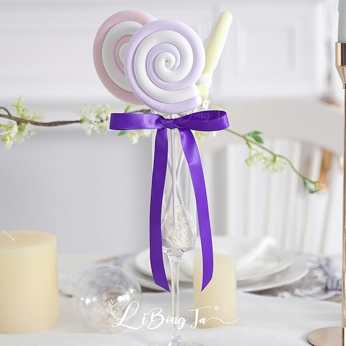 50 PCs Purple Bow 5 Inch Long Tail Bows - Image 4