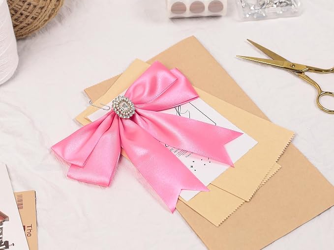 Hot Pink Satin Ribbon 1-1/2 inch X Continuous 100 Yards, Single Face Polyester - Image 7