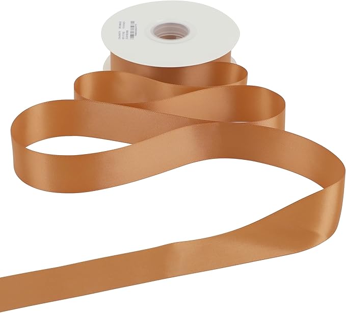 HUIHUANG Terracotta Ribbon 1-1/2 inch Double-Faced Satin Ribbon 50 Yards - Image 3