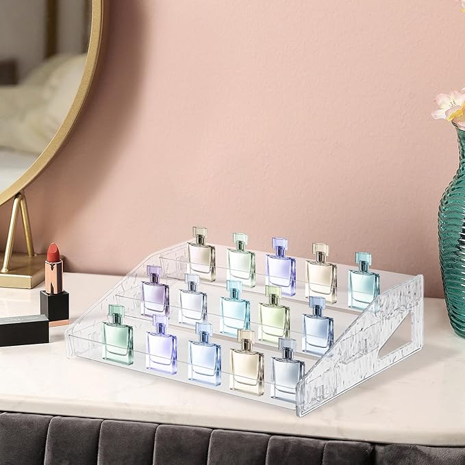 2 Pcs Perfume Organizer Stand, 3 Tier Acrylic Display Risers - Image 6