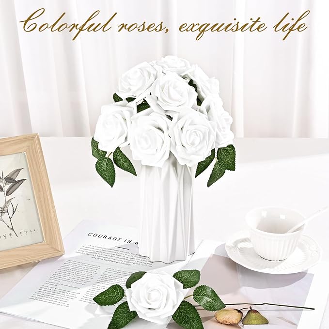 BLEUM CADE 36Pcs Artificial Flowers Fake Roses - Image 5