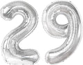 40 Inch Big Silver 29 Balloon Number, Jumbo Giant Happy 29th 29 Birthday Party by Upgesy