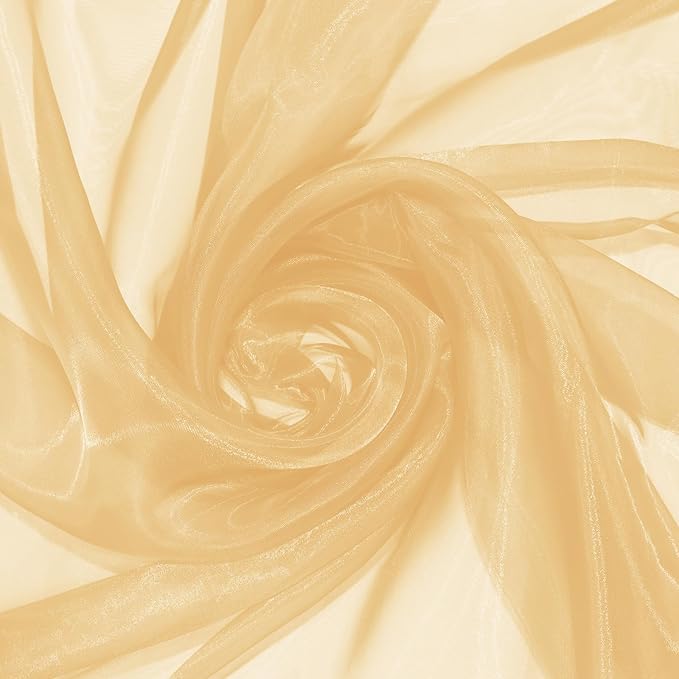 P Pothuiny Sheer Organza Fabric by The Yard, 1 Yard x 60 Inch Wide Bridal by P+Pothuiny