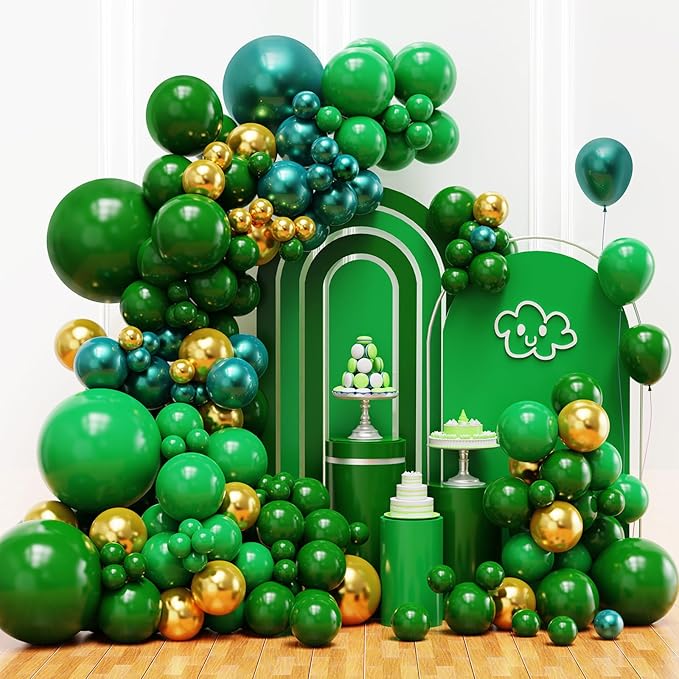 Green and Gold Balloons Garland Arch Kit, St. Patrick's Day, Baby Shower by FHEKFNG