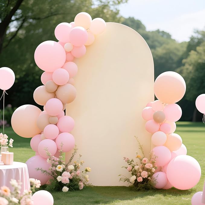 Ledido Wedding Arch Backdrop Cover 7.2FT Arch Covers Fitted Stretchy Spandex - Image 3