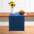 Solino Home Cotton Linen Lapis Blue Table Runner 72 Inches Long by SolinoHome