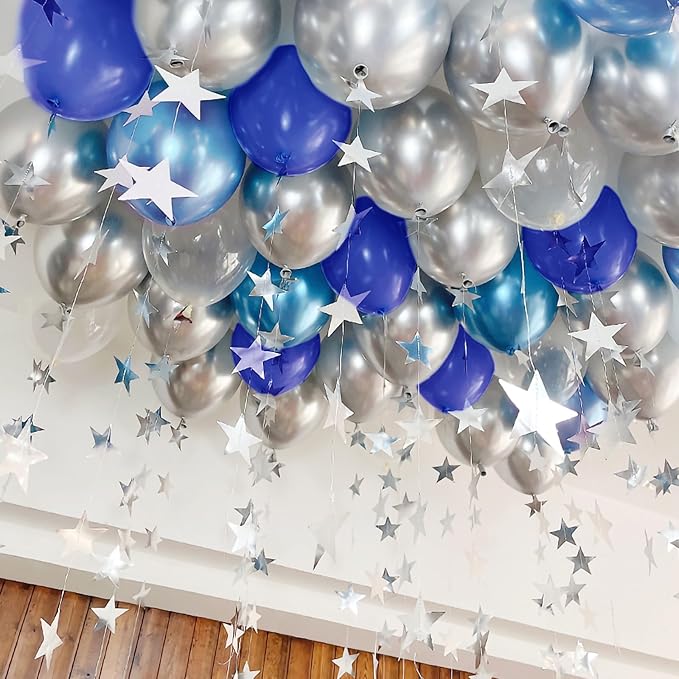 Netnology Blue Silver Balloons Set - Image 3