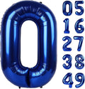Night Blue Helium Number Balloon 40 Inch, Giant Foil Night Blue Number 0 by Upgesy