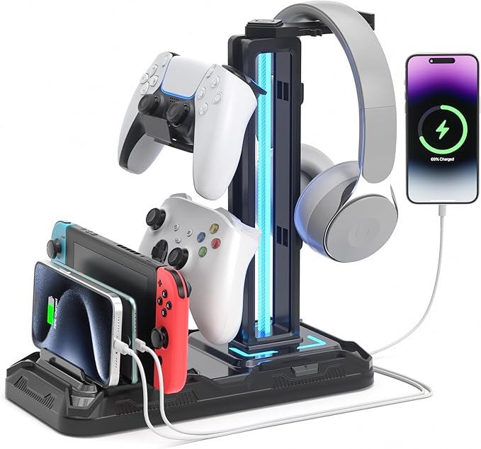 KDD Headset Stand with Charging Station by KDD