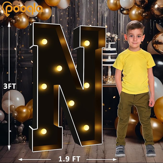 Pooqla 3FT Marquee Light Up Letters, Giant Mosaic Letter - Image 4