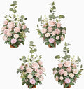 Ling's Moment 17.5" Tall Standing Artificial Flowers Arrangements 4 pcs Wedding by LingsMoment