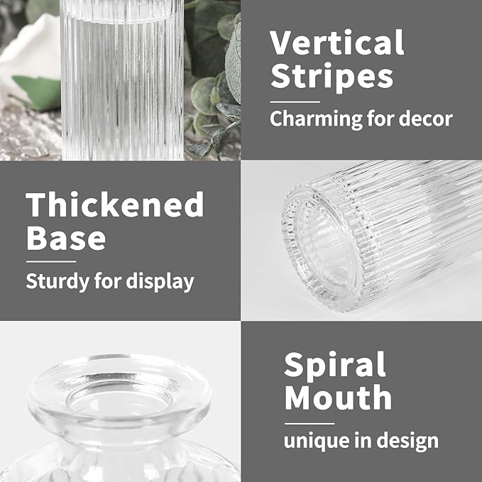 Glass Bud Vases Set of 20, Living Bud Vases, Small Bud Vase in Bulk, Mini - Image 3