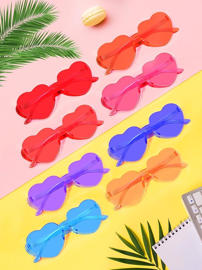 12 Pairs Heart Shaped Sunglasses - Image 6