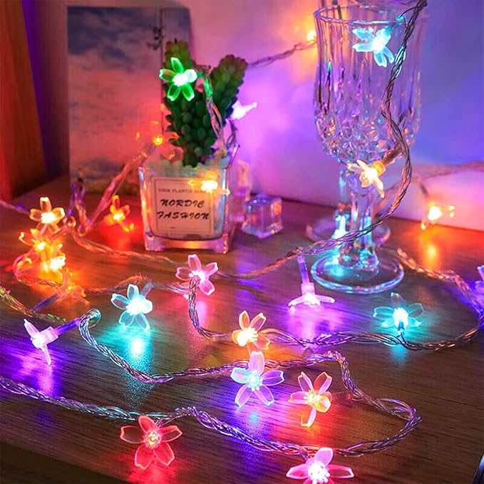 Flower Fairy String Lights, 33ft 100 LED Cherry Blossom Plug in Easter - Image 4