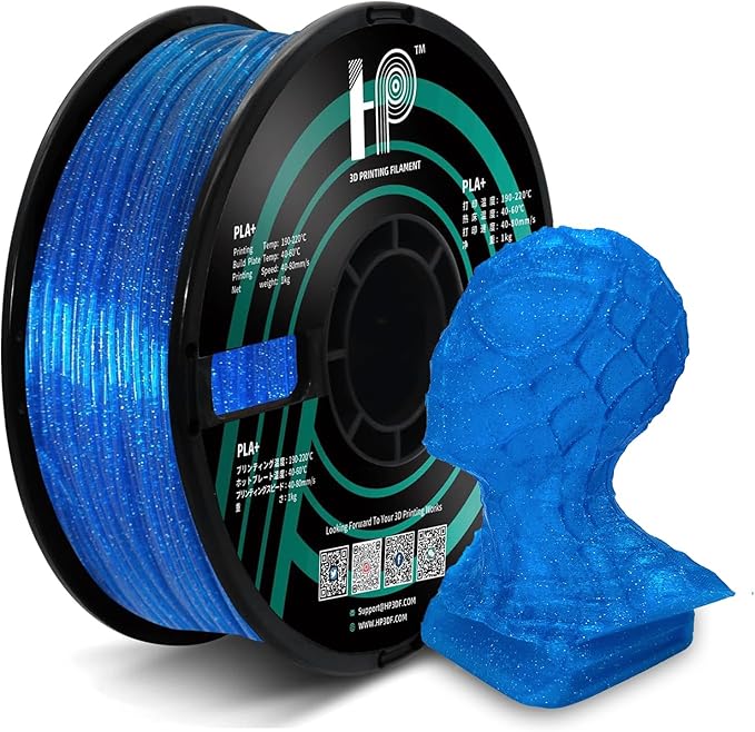 Glitter PLA Filament, Twinkling 3D Printer Filament, PLA Filament 1.75mm by HP3DF