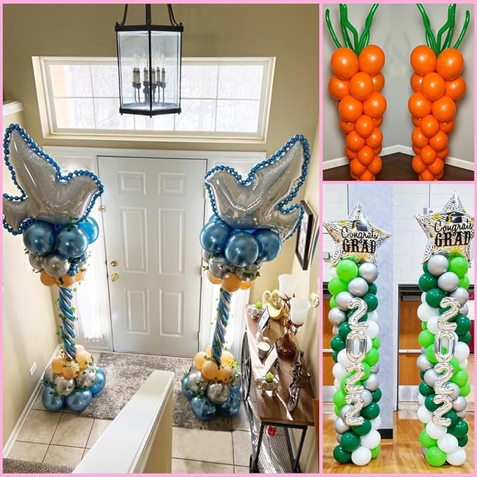 Balloon Column Stand Set of 2, Adjustable 7 Feet Ballon Arch Stands - Image 6