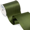 Ribbli Moss Green Satin Ribbon 4 Inch Wide Moss Green Ribbon by Ribbli