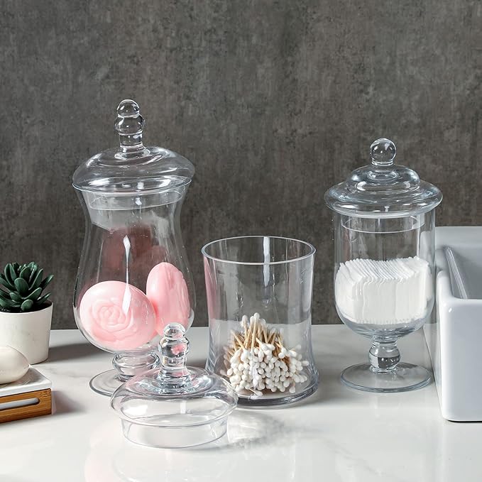 MyGift Clear Glass Apothecary Jars - Image 3