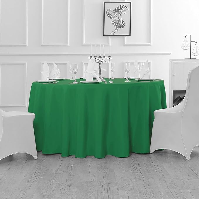 Fokitut 2 Pack Waterproof Round Tablecloth, 60 Inch, Stain Resistant and - Image 5