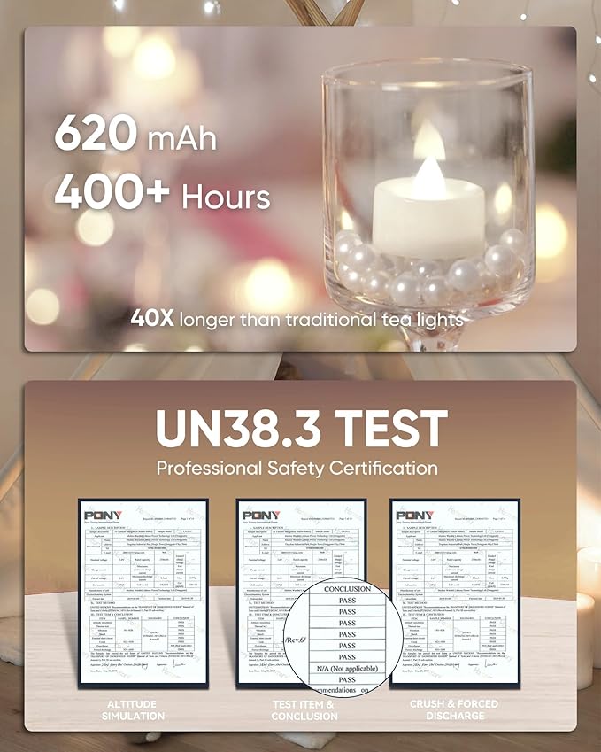 Homemory 12pcs Flameless LED Tea Lights - Image 5