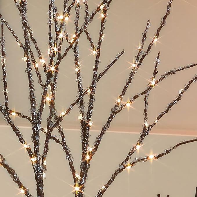 Fudios Lighted Branches with Ice Timer 100 LED 32IN, Artificial Tree Branch - Image 3