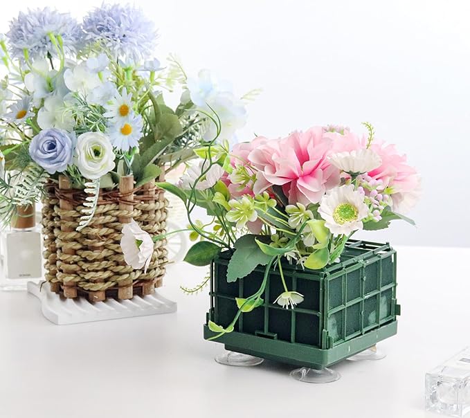 Krijues 2 Pcs Floral Foam Cage for Flowers for Christmas DIY Crafts, Square - Image 8