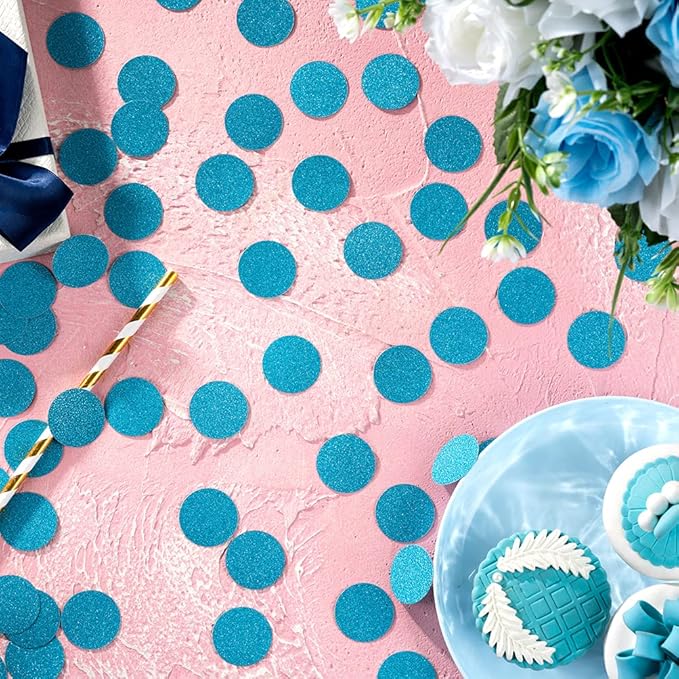 Glitter Blue Confetti Table Decoration - Image 3