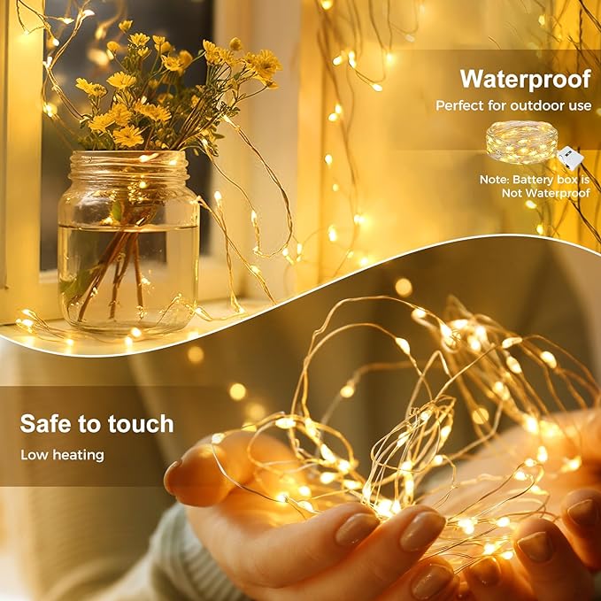 kolpop 6 Pack LED Fairy Lights Battery Operated, Mini Twinkle String Lights - Image 3