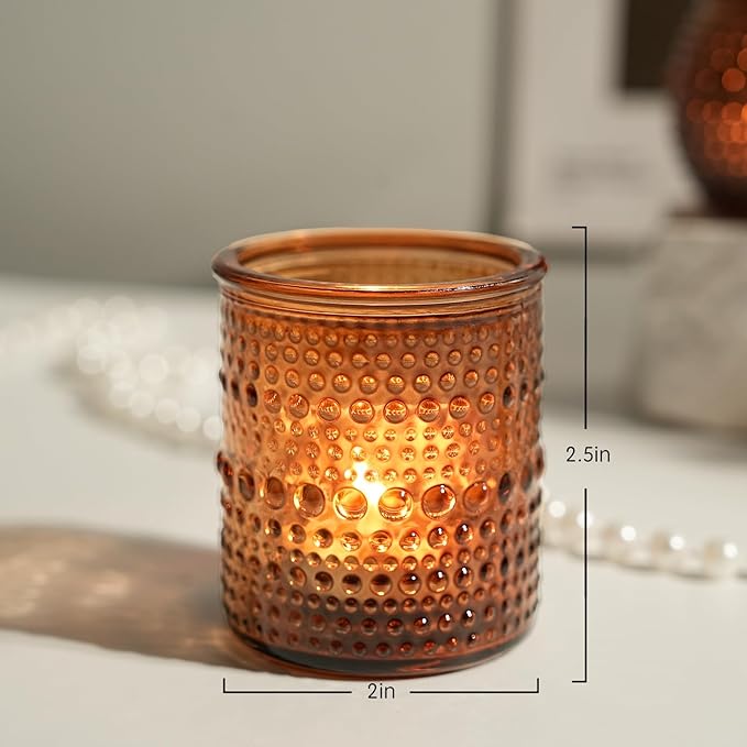 36pcs Amber Votive Candle Holders - Image 3