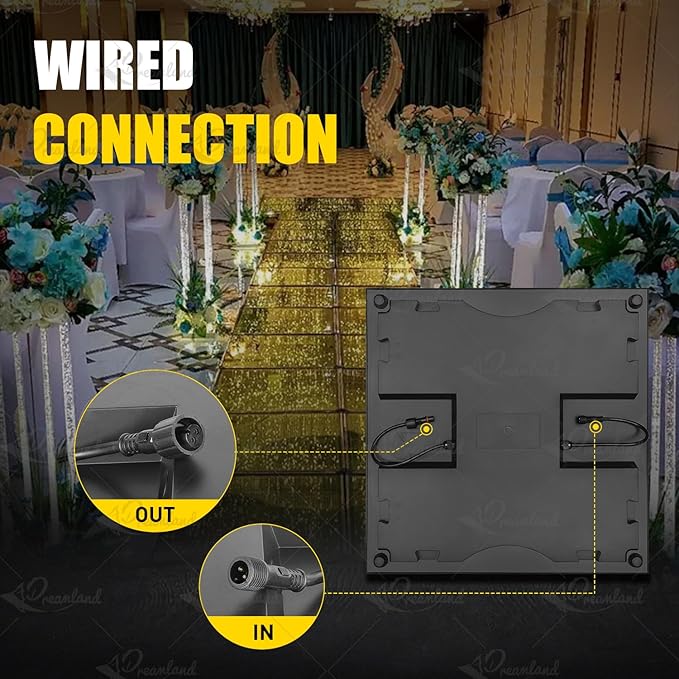 3D Mirror Gold Led Dance Floor Nightclub Decoration - Image 6