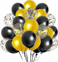 300 Pack Black and Gold Balloons 12 Inch Black Gold Confetti Balloon by ZWZLIULIAN