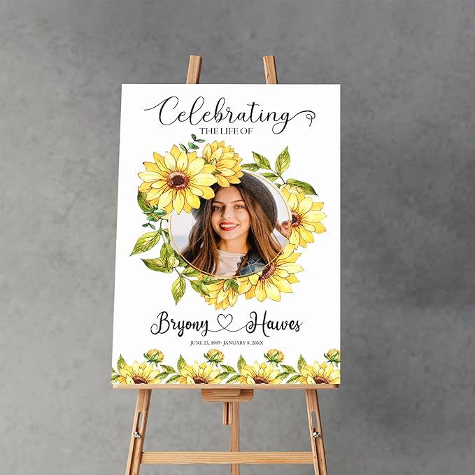 Memorial Sign Celebration of Life Template Funeral Welcome Sign Memorial - Image 5