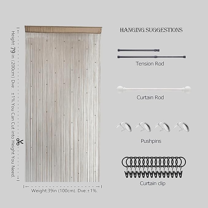 Beaded Curtain Beads Door String Curtains Ideal - Image 5