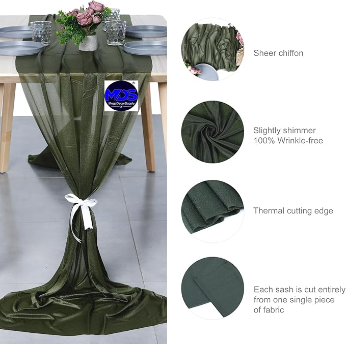 MDS Halloween Chiffon Table Runner - Image 6